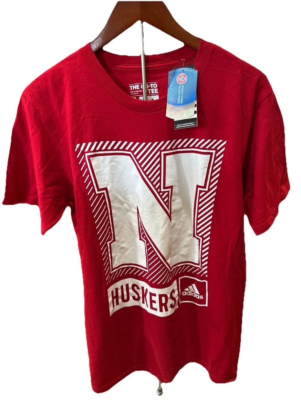 Adidas Nebraska Huskers T Shirt Unisex Medium Red NCAA NWT